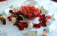 rose petal centerpiece