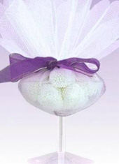 make wedding favors champainge glass with candy