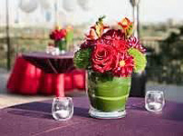 green and red centerpiece